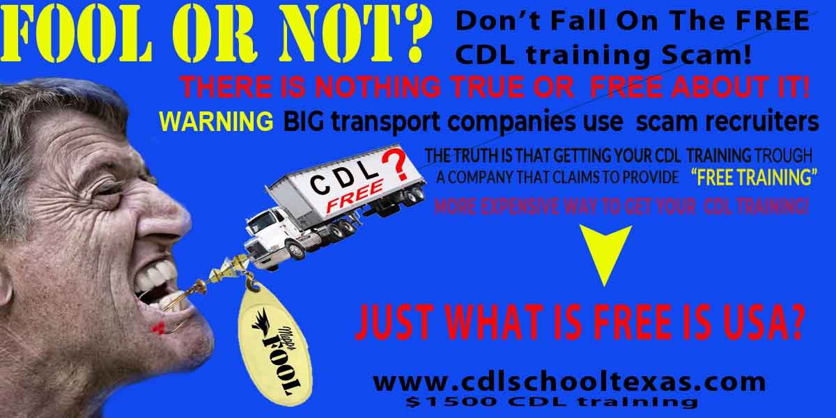 Texas-Free-CDL-training Texas Free CDL training image show why is bad idea