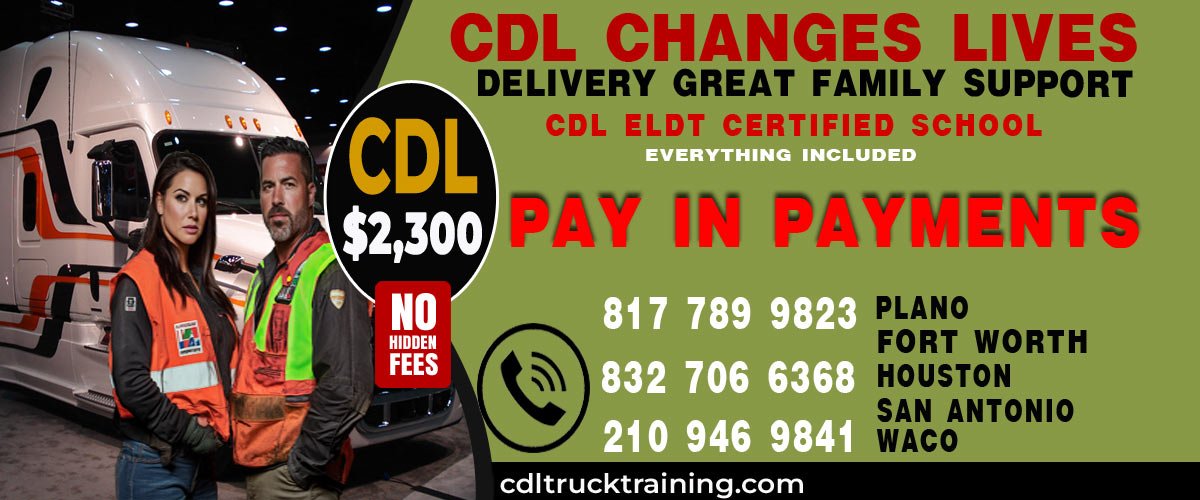 CDL Training in Beaumont TX - Student practicing pre-trip inspection with semi-truck